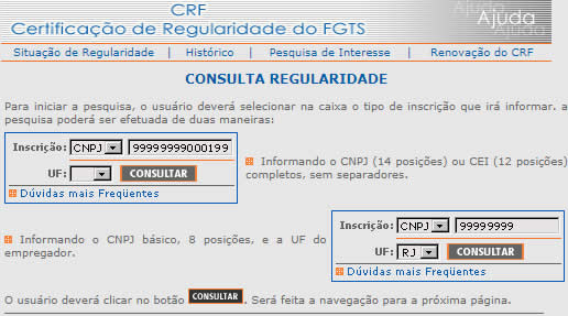 como consultar certidão negativa FGTS